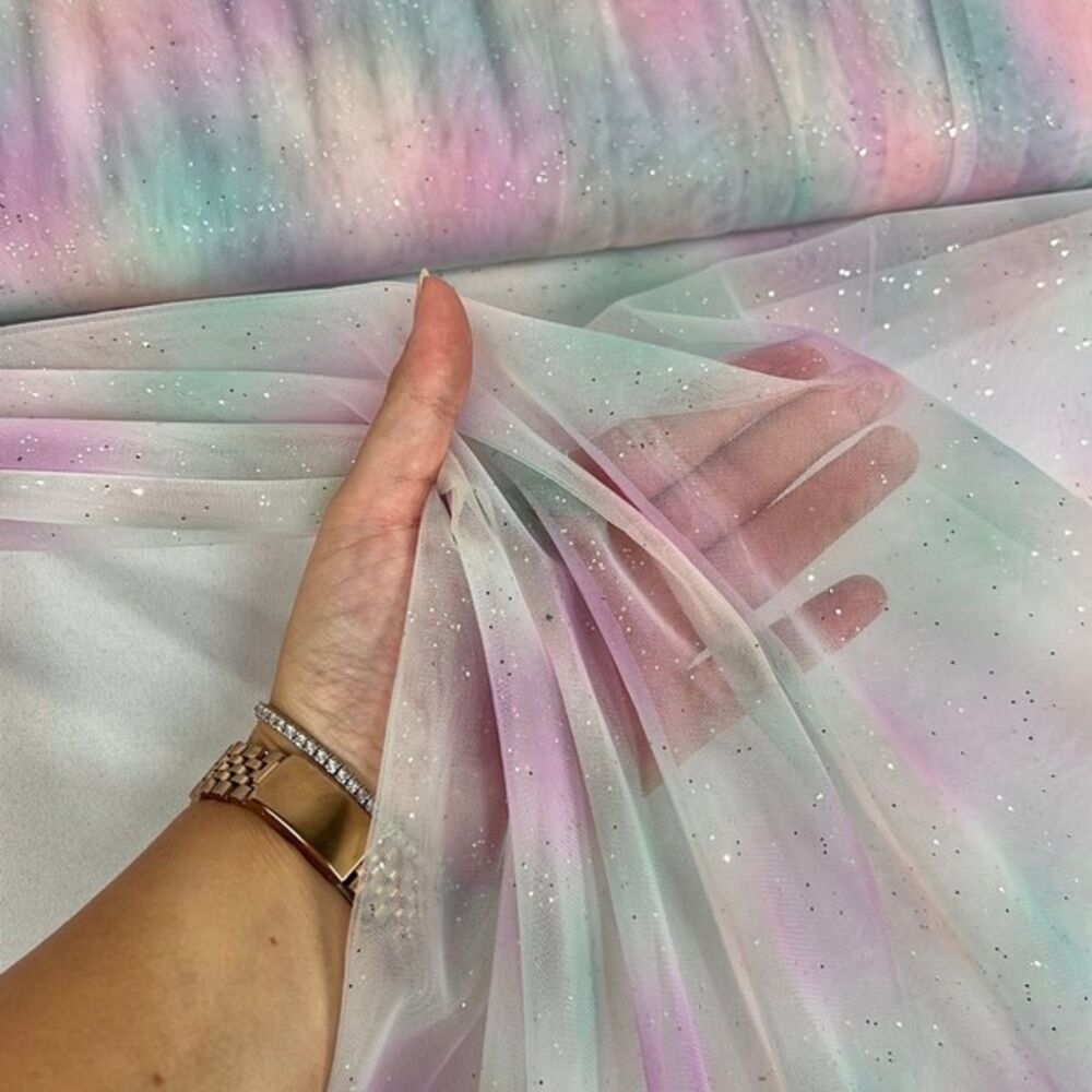 Tulle Arcobaleno / Tye Die (magic unicorn tie dye con inserti lurex 185173)